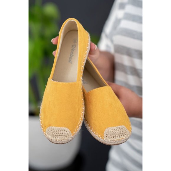 Shoes - SALE! Espadrille Slip-On Flats in Yellow